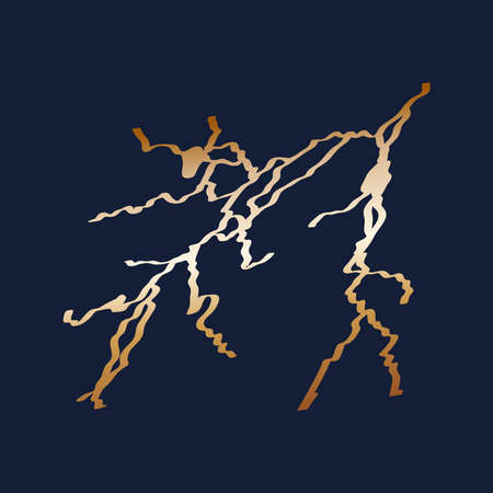 Gold kintsugi cover design vector. Luxury golden marble texture. Crack and broken ground pattern....