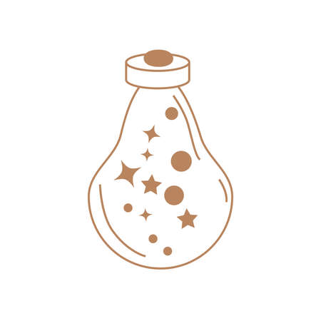 Esoteric symbols, alchemy and witchcraft art. Esoteric symbol. Mystical and magical design with magic potionのイラスト素材