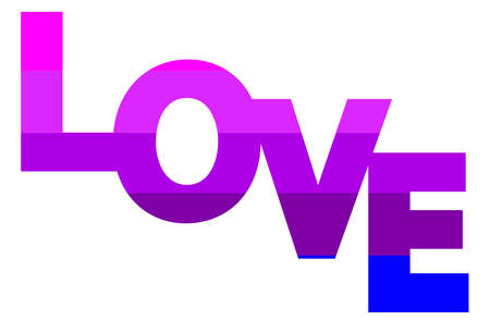 LGBT pride flag, Alternatives transgender. Multicolored peace flag movement. Original colors symbol. In the form of the word loveのイラスト素材