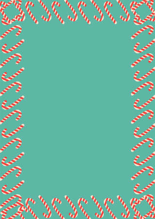 Fabulous winter. illustration of Christmas plants frame. Drawing for a postcard, poster, background.のイラスト素材