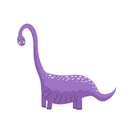 Cute colorful dinosaurs isolated on white backgroundのイラスト素材