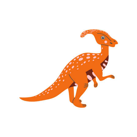 Cute colorful dinosaurs isolated on white backgroundのイラスト素材
