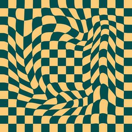 1970 Wavy Swirl Seamless Pattern in Orange and Pink Colors. Seventies Style, Groovy Background, Wallpaper, Print. Flat Hippie Aestheticのイラスト素材