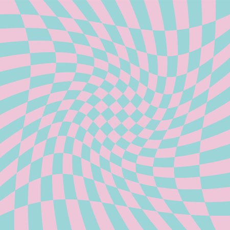 1970 Wavy Swirl Seamless Pattern in Orange and Pink Colors. Seventies Style, Groovy Background,...