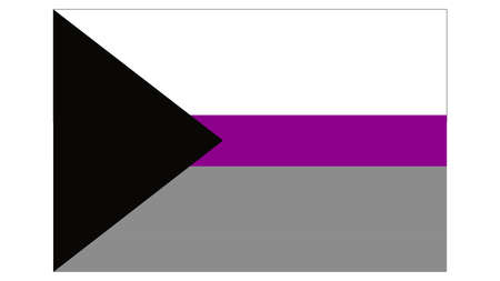 LGBT demisexual flag. demisexual flag emblem graphic element Illustration template designのイラスト素材
