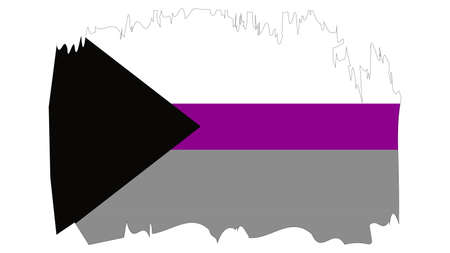 LGBT demisexual flag. demisexual flag emblem graphic element Illustration template designのイラスト素材