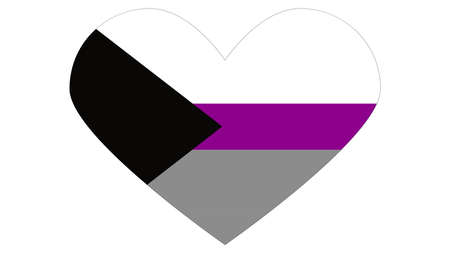 LGBT demisexual flag. demisexual flag emblem graphic element Illustration template designのイラスト素材