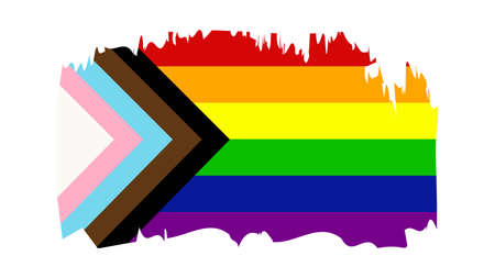 New LGBTQ Rights Pride Flag. Progressive pride flagのイラスト素材
