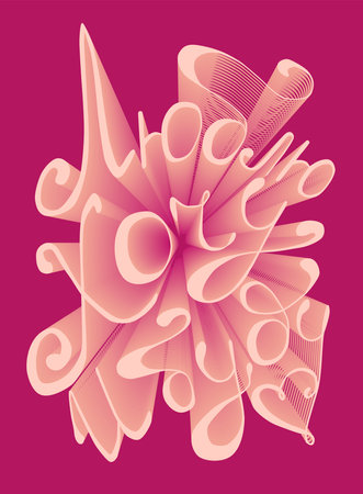 I love, I want and I will, inscription in Russian. Love 3d text effect. Valentine card template. Volumetric lettering.のイラスト素材