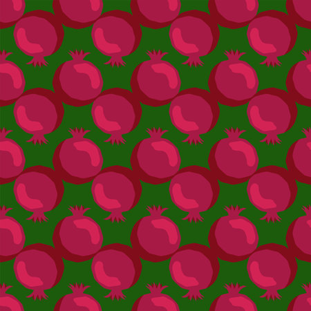 Seamless pattern with pomegranates Fruits. Decorative patterns of the pomegranate fruit. elegant templateのイラスト素材