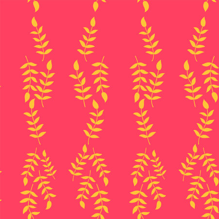 Graceful branches, ivy leaves Seamless background in the style of nature. Vintage ornament. Leaf elements. wallpapers, wrapping paper for printing, textiles.のイラスト素材