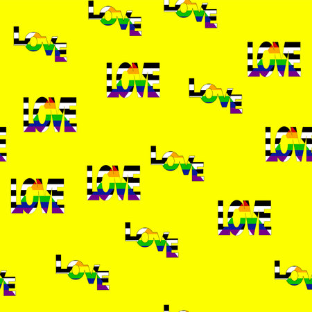 Seamless pattern with Straight Allies pride flag. LGBT community flag. Gay pride. Pride Month. Love, freedomのイラスト素材