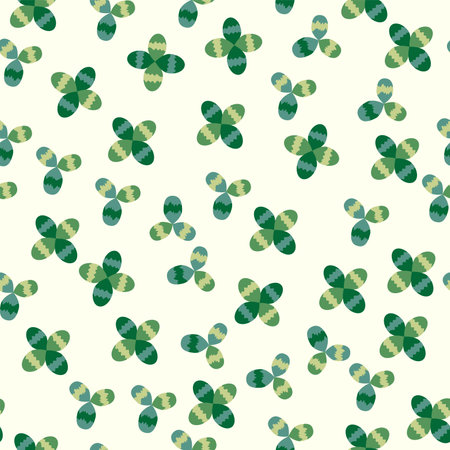 Clover blooming pink seamless pattern. St. Patrick's Day seamless pattern, clover backgroundのイラスト素材
