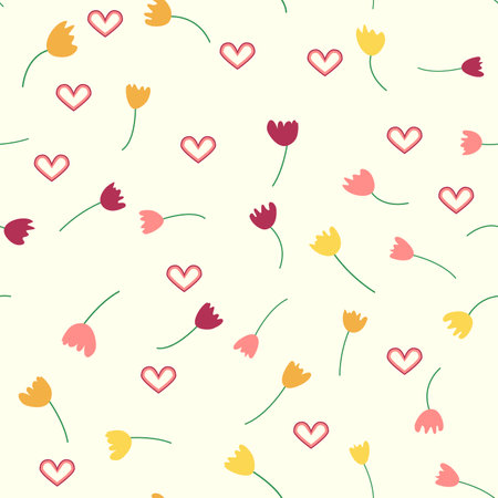 Boho Floral vintage seamless pattern. Hippie flower power retro textile print. Groovy botanical wallpaperのイラスト素材