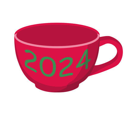 Year of the Dragon 2024, Chinese calendar. inscription 2024.のイラスト素材