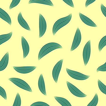 Floral seamless pattern. Branch with leaves ornamental texture. Flourish nature summer garden textured backgroundのイラスト素材