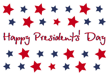 Washington Presidents Birthday. Presidents Day Background Design Banner, Poster, Greeting Card.のイラスト素材