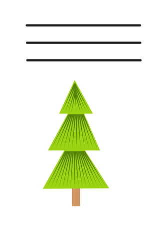 Simple Christmas and New Year card with holiday symbols and space for inscription.のイラスト素材