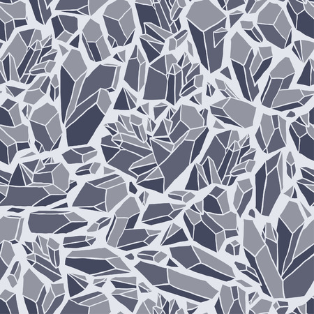 Seamless vector pattern with crystalsのイラスト素材