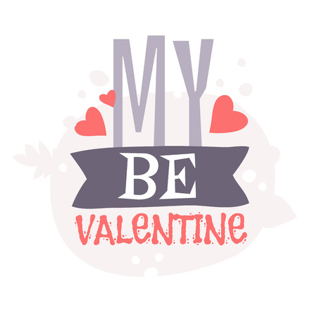 Valentines day hand drawn greeting card. Isolated vector illustrationのイラスト素材