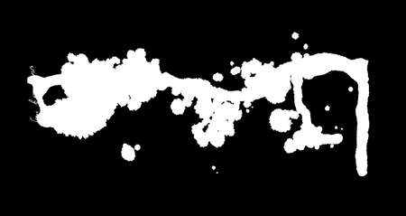 Hand Drawn Set of black paint drop. Black and white Abstract Brush Background. Grunge Vector Illustrationのイラスト素材