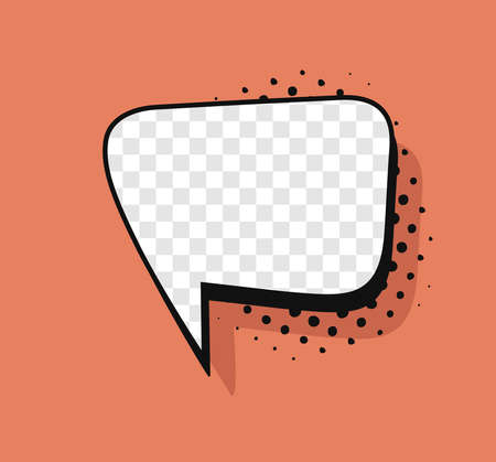 Pop art speech bubble without text and Transparent Background. Cartoon style vector collection of frames. Comic illustrationのイラスト素材