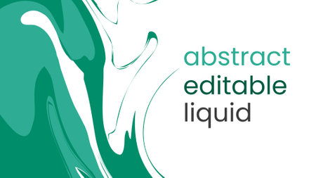 Abstract green and white liquid swirl vector with copy spaceのイラスト素材