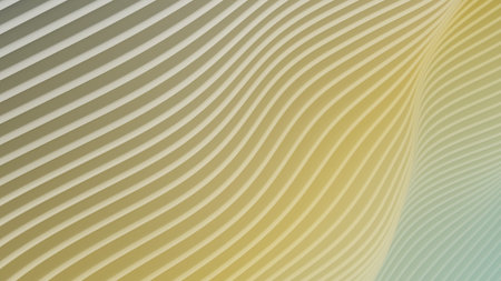 Pastel Yellow Gradient Curved Lines Abstract Background With Smooth Minimalist Style