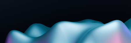 3D Render Of Abstract Sculpture In Vibrant Blue With Organic Shape Futuristic Art And Smooth Texture