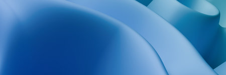 Abstract Smooth Blue Gradient Curves For Modern Minimalist Background Design