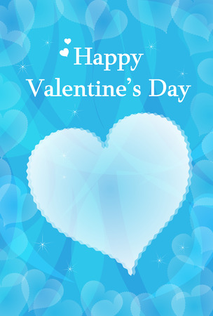 Valentine card with heart illustrationのイラスト素材