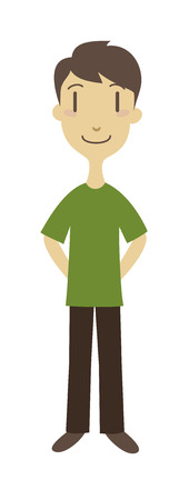 A young man  vector illustrationのイラスト素材