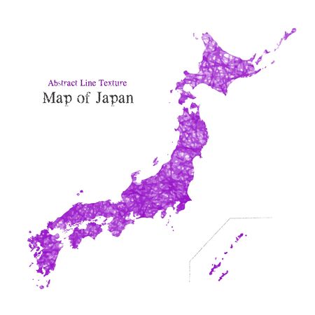 Map of Japan, Abstract line texture, Action line textureのイラスト素材