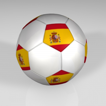 soccer ball with Spain flagの写真素材