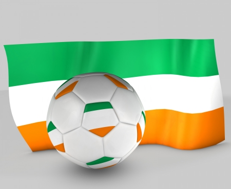 3d Ireland flag ball in white backgroundの写真素材