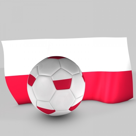 3d Poland flag ballの写真素材
