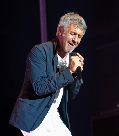 CORDOBA, SPAIN SEPTEMBER 15: Sergio Dalma during their concert tour "Via Dalma II" in CÃ³rdoba. CÃ³rdoba Axerquia Theatre on September 15, 2012 in CÃ³rdoba Spainのeditorial素材