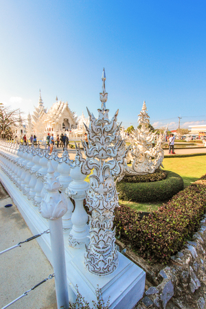Wat rong khun on sunshine dayの写真素材