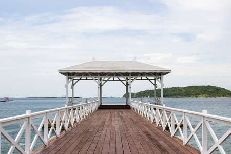 Asadang Bridge(Pier) at Koh Sichang,Chonburi,Thailandの写真素材
