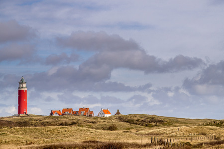 Lighthouse in the dunesの写真素材