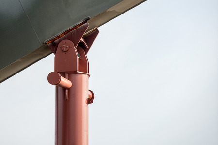 Fragment of a steel suspension bridgeの写真素材