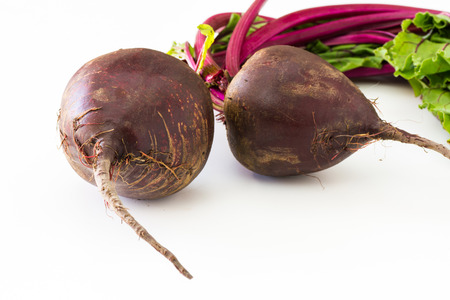 Closeup of fresh harvest of beets.