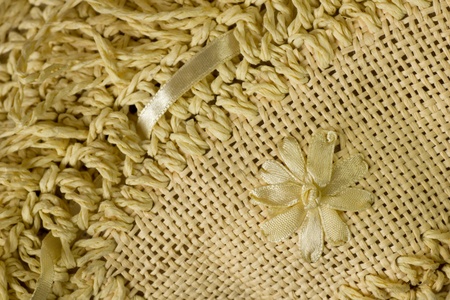 close-up shot of abstract yellow straw background (texture)の写真素材