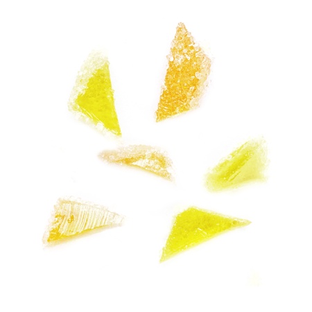 close-up shot of fruit jelly candy piecesの写真素材
