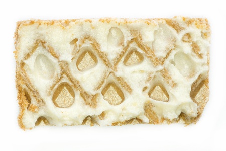 Waffle with white creamの写真素材