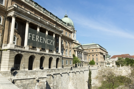 sprong shot of royal palace in budapest, hungaryのeditorial素材