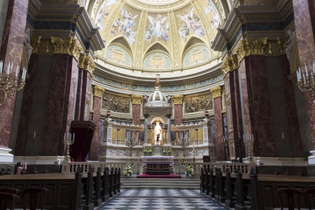 Interior of St. Stephen's Basilica, Budapest, Hungaryのeditorial素材
