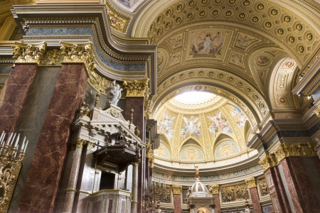 Interior of St. Stephen's Basilica, Budapest, Hungaryのeditorial素材