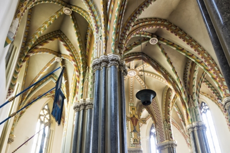Interior of Inner City Parish Church in Budapest, Hungaryのeditorial素材