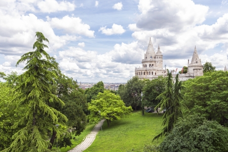 Summer shot of the Fisherman's Bastion, Budapest, Hungaryのeditorial素材